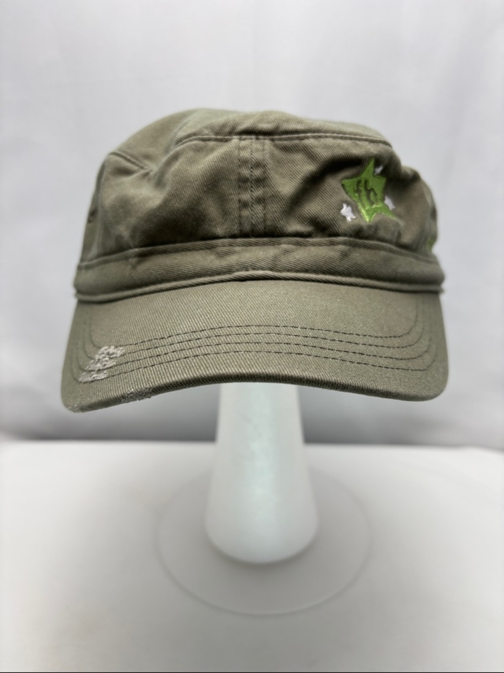 District Threads Unisex Olive Green Military-Style Cap with Star Detail #501